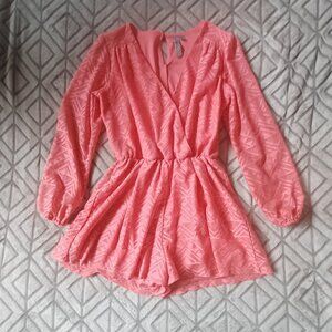 Coral pink romper 🩷